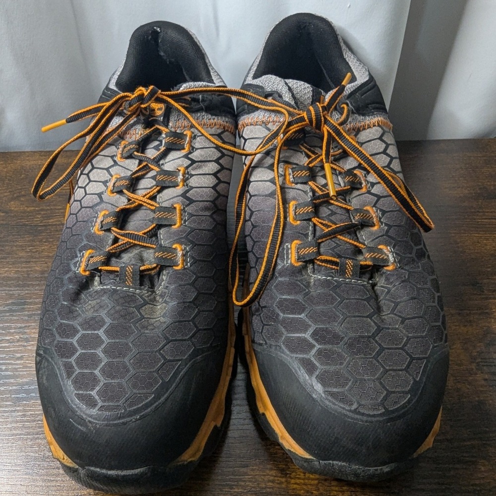 Timberland PRO Powertrain Sport Alloy Toe ESD Work Shoes Mens Gray Orange